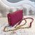 Original quilting lamb skin leather double zipper pocket chain shoulder bag