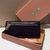 Madras goat skin leather long wallet