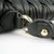 Black Quilting Lamb Skin Leather Large Lock Closure Flap Handle Bag