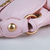 Pink Quilting Lamb Skin Leather Flap Lock Closure Handle Bag