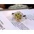 Olive green diamond blossom ring