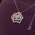 PIAGET hollow out rhinestone rose pendant Au750 necklace