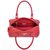 Fuschia Saffiano Leather Column Handle Bag