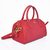 Fuschia Saffiano Leather Column Handle Bag