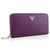 Purple Saffiano Leather Zipper Long Wallet