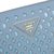 Light Blue Saffiano Leather Cutout Zipper Closure Wallet