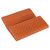 Orange Saffiano Leather Cutout Button Flap Closure Wallet