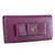 Violet Saffiano Leather Bow-tie Wallet