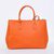 Orange Saffiano Leather Classic Handbag