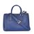 Dark Blue Saffiano Leather Classic Handbag