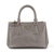 Grey Saffiano Leather Classic Handbag