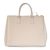 Off-white Saffiano Leather Classic Large Handbag