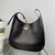 Large leather shoulder bag with topstitching