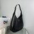 Large leather shoulder bag with topstitching