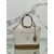 linen blend and leather bag