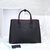 Black saffiano leather double bag