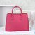 Fuchsia saffiano leather double bag