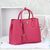 Fuchsia saffiano leather double bag