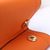 Orange saffiano leather double bag