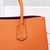 Orange saffiano leather double bag