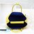 Yellow saffiano leather double bag