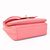 Pink Saffiano Leather Flap Handle Bag