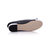 Black leather with white round head bow-tie flat