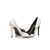 White patent leather bow-tie pointed head pump