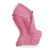 Pink Suede Leather Back heel studs Wedge Pump