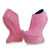 Pink Suede Leather Back heel studs Wedge Pump