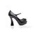 Black Patent Leather Peep Toe Platform Pump