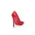 Red Patent Leather Rivets Pump