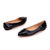 Black Pattern Leather Rivets Pointed Flat