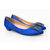 Blue satin shoes