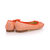 Orange Snake Skin Leather Flat