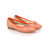 Orange Snake Skin Leather Flat