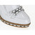 White patent leather metal chain tieback long boots