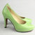 Green Patent Leather  Stitching Patterns  Platform Pump