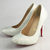 White Satin with Crystal Pump