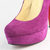 Purple Suede Leather Platform Pump