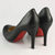 Black Lamb Leather Round-end Pump