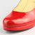 Red Patent Leather Platform Pump