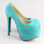 Green Suede Leather Hidden Platform Pump