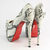 Gray Snake Skin Leather Hidden Platform Pump