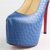 Blue Python Leather Skin Leather Hidden Platform Pump