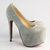 Gray Suede Leather Hidden Platform Pump