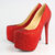 Red Crystal Red Sole Ultra High Platform Pump