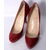 Claret Patent Leather Red Sole(platform) Pump