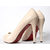 Nude Patent Leather Red Sole (platform) Pump