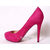 Pink Suede Leather Red Sole(Platform) Pump